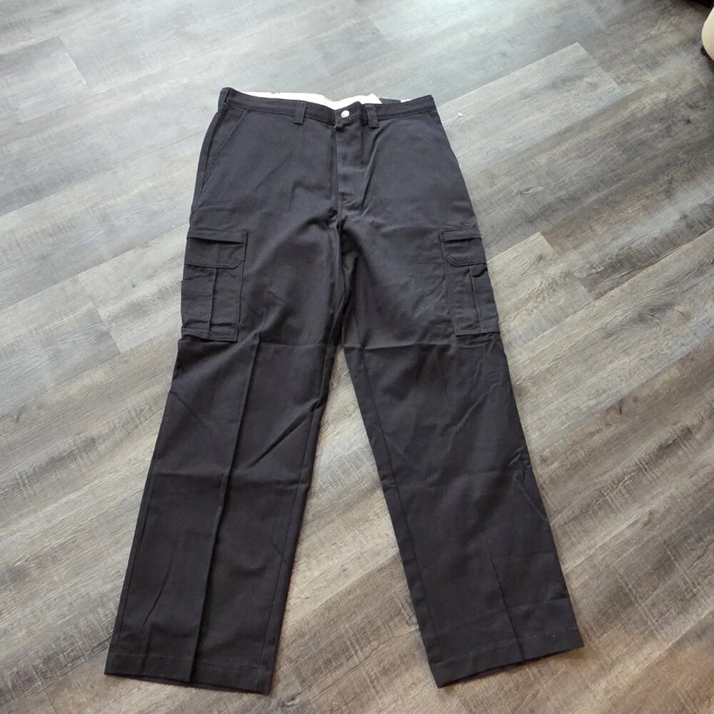 NWT New DICKIES Men's 36 X 32 Black Cargo Pants All Cotton Work